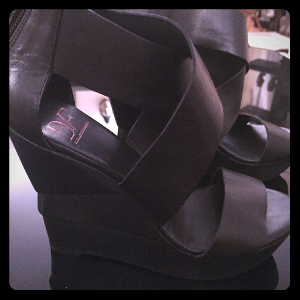 DVF- Gorgeous edgy Diane von Furstenberg wedge
